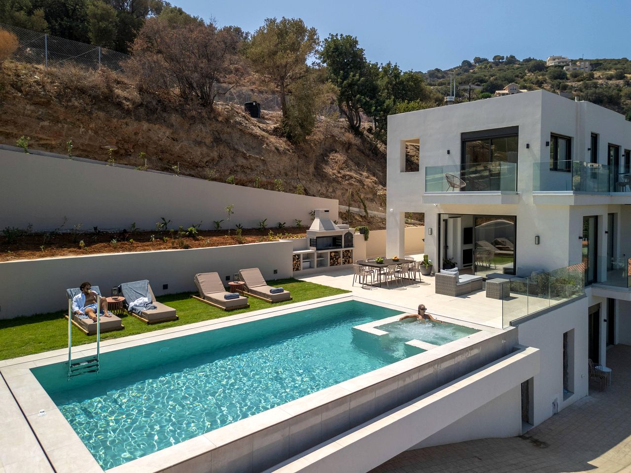 Luxurious Villa with Private Pool and Sea Views near Rhodia, Rhodes