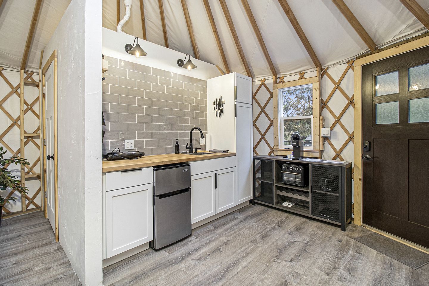 Luxury Wilderness Yurt in Northern MI Outdoor Shower!, Yurts, Sears