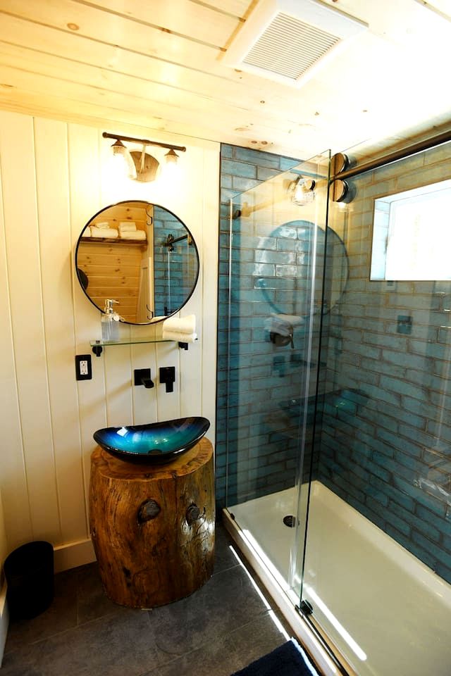 Eco-Friendly Solar Powered A-Frame Treehouse with Hot Tub and Private Dock  on Littlefield Pond, near Wells, Maine