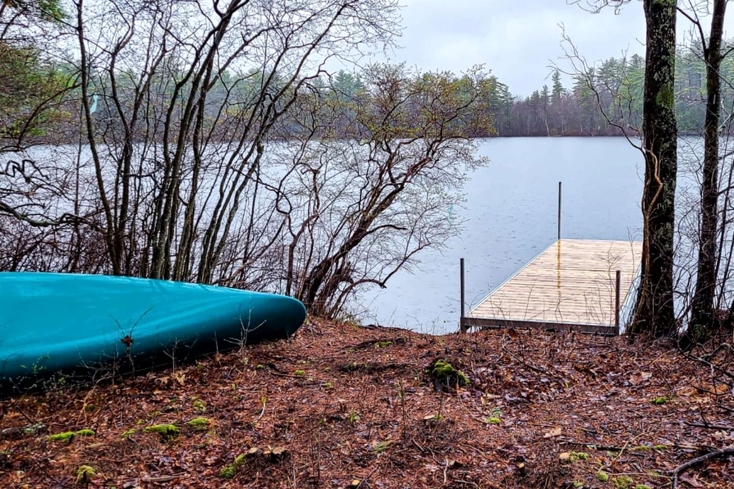 Eco-Friendly Solar Powered A-Frame Treehouse with Hot Tub and Private Dock  on Littlefield Pond, near Wells, Maine