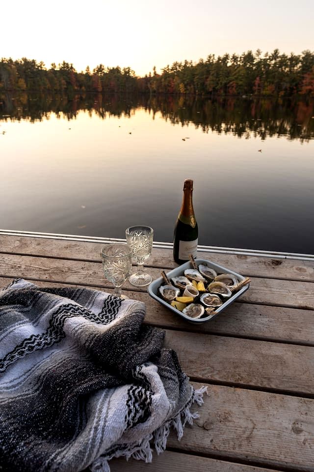 Eco-Friendly Solar Powered A-Frame Treehouse with Hot Tub and Private Dock  on Littlefield Pond, near Wells, Maine