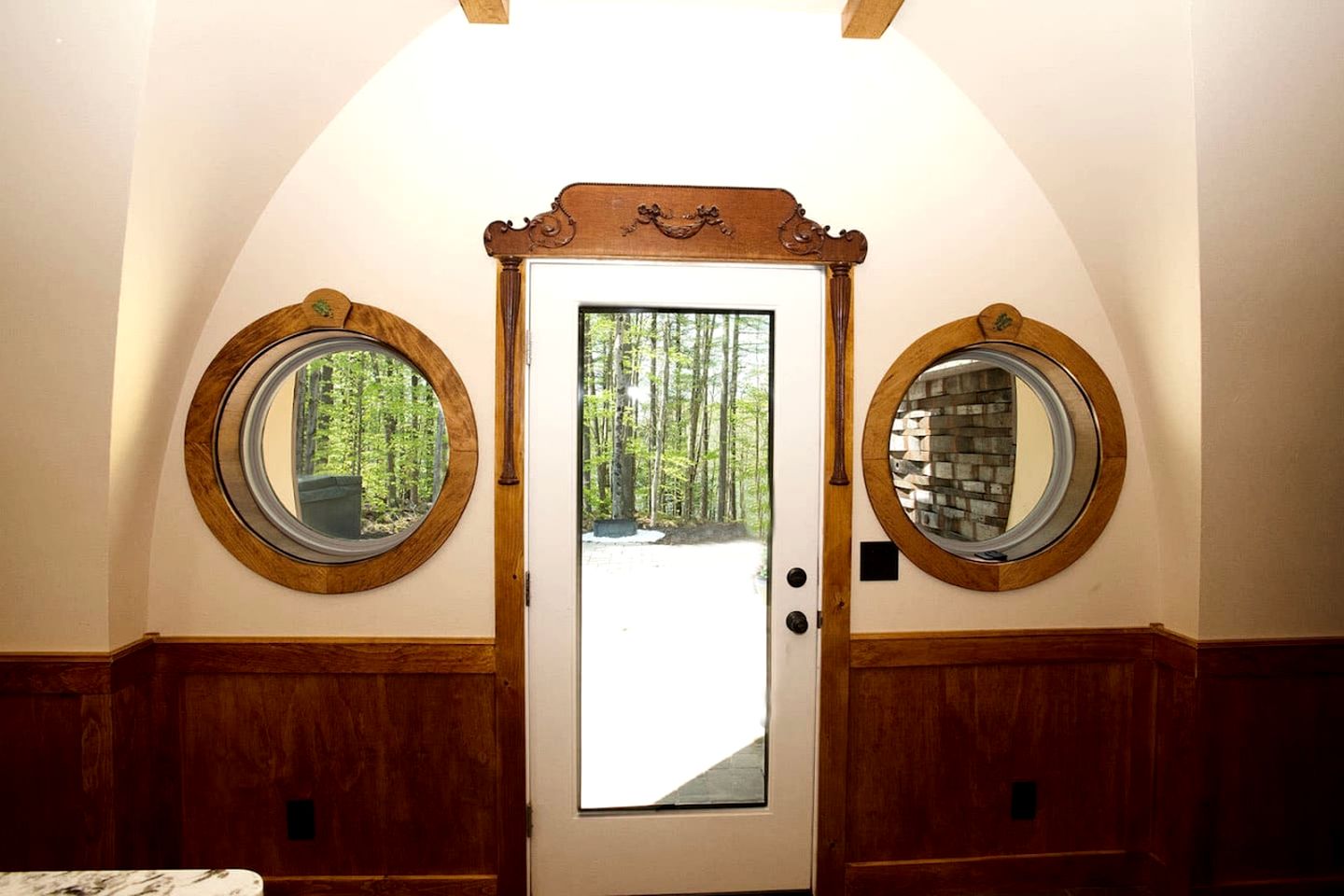 Charming Luxury Hobbit House with Private Hot Tub in Tranquil Woodlands on Littlefield Pond in Springvale, Maine