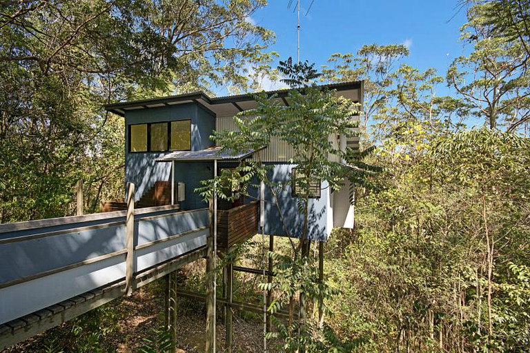 Blue skies over luxury accommodation in Kondalilla National Park, Queensland