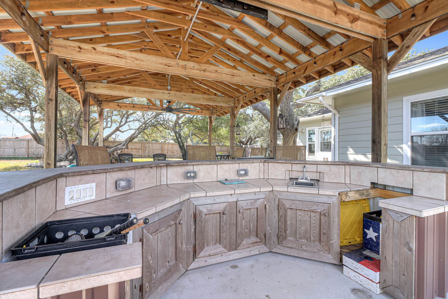 Cozy Coastal Escape with Covered Veranda and Game Room Minutes from Downtown Rockport TX