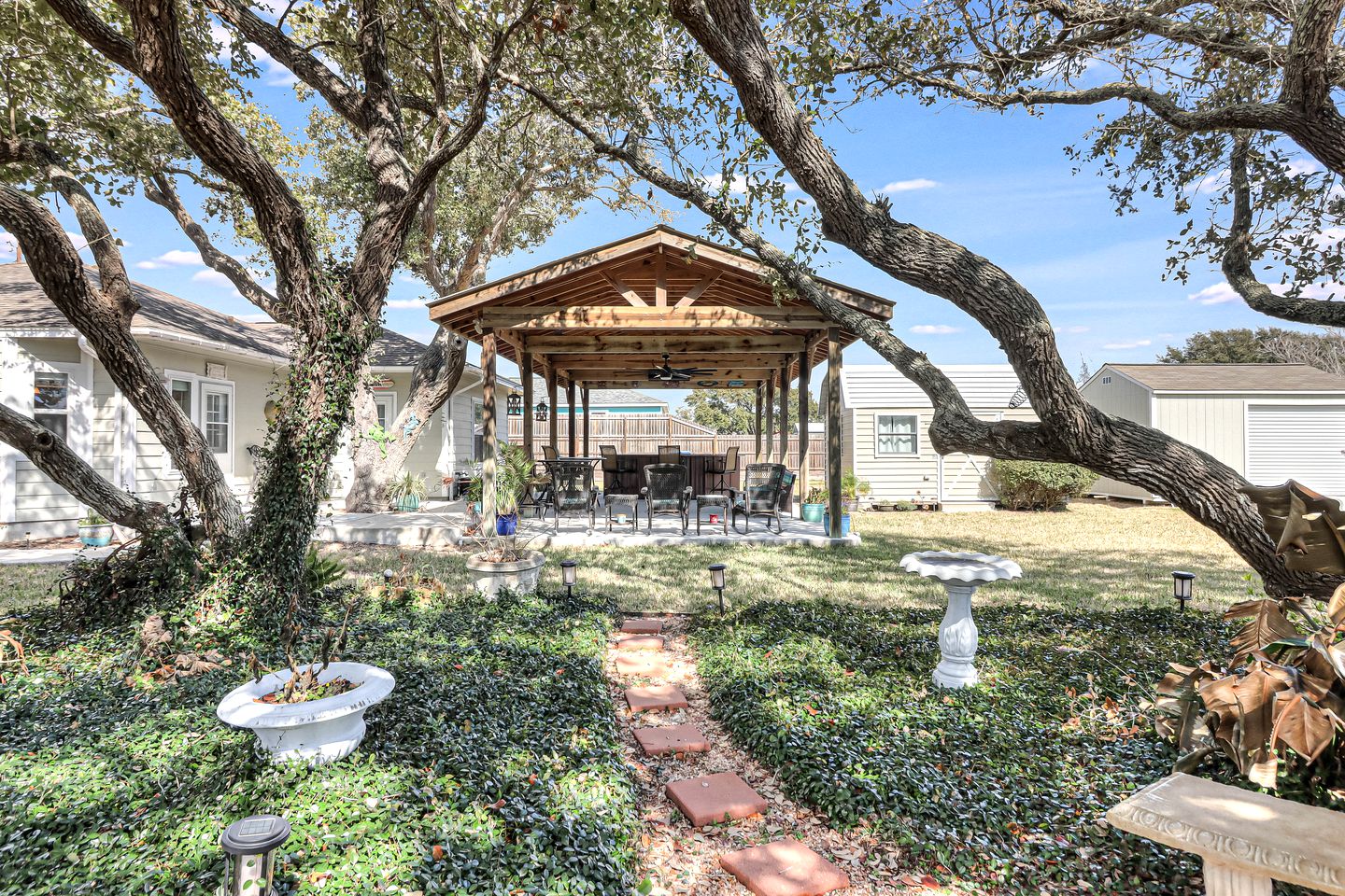 Cozy Coastal Escape with Covered Veranda and Game Room Minutes from Downtown Rockport TX