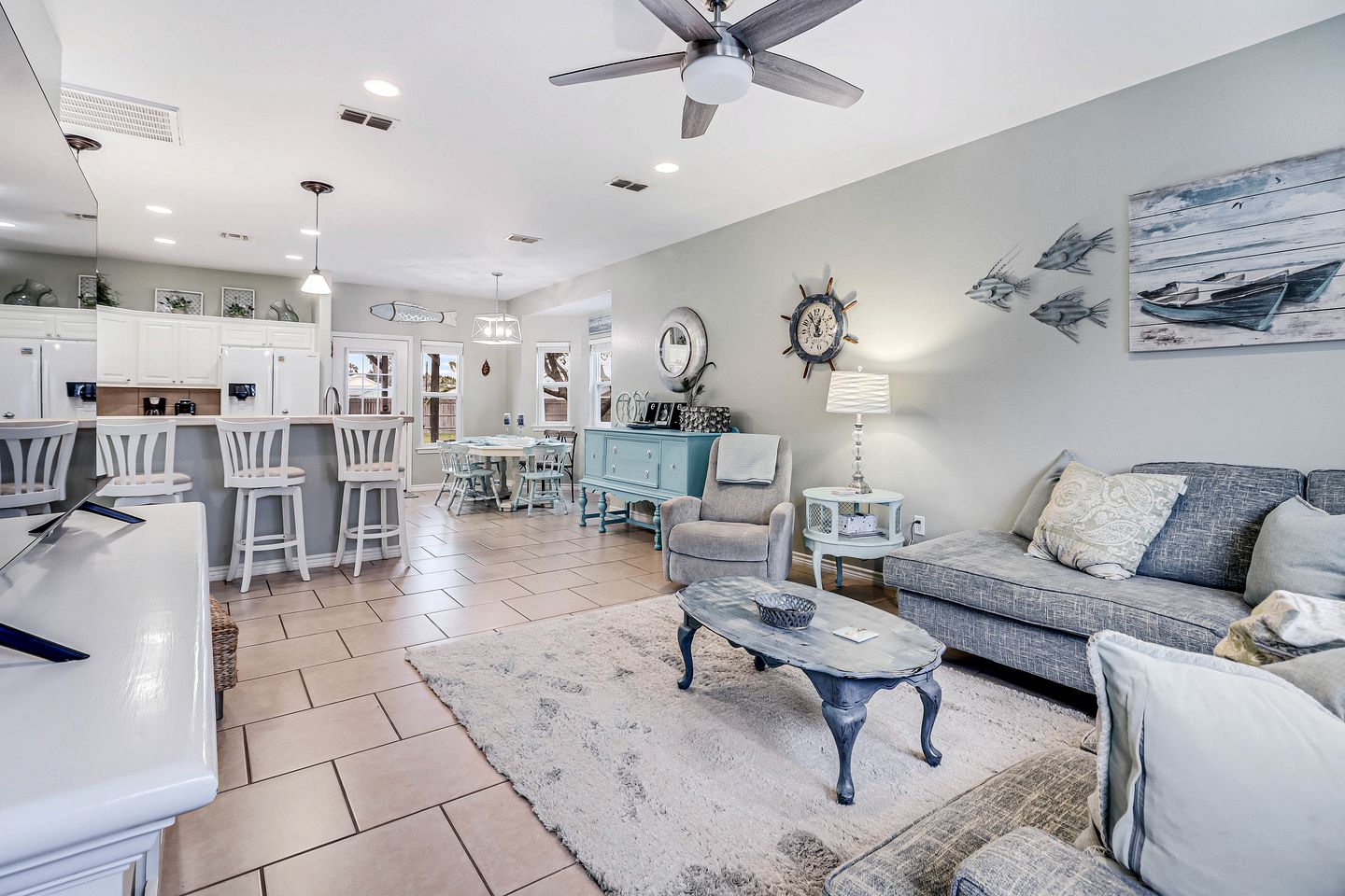 Cozy Coastal Escape with Covered Veranda and Game Room Minutes from Downtown Rockport TX