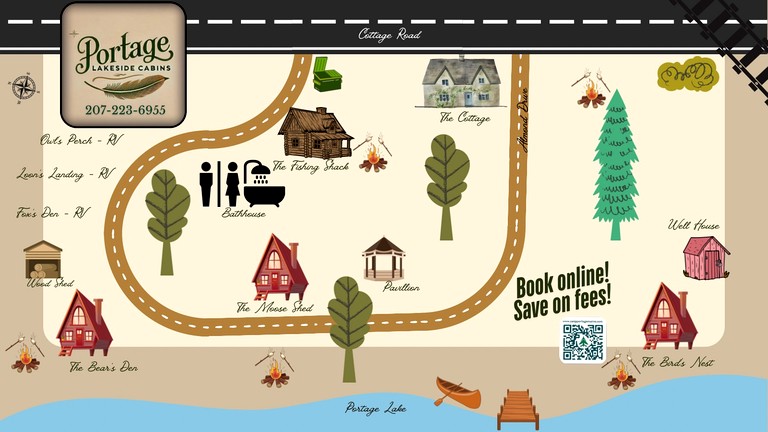 Cabins (United States of America, Portage Lake, Maine)