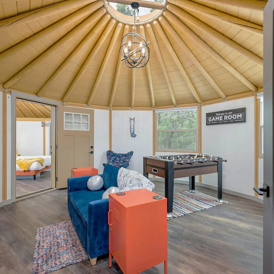 Luxurious Connected Yurt Cabins with Private Hot Tubs Near Canyon Lake, Texas Hill Country