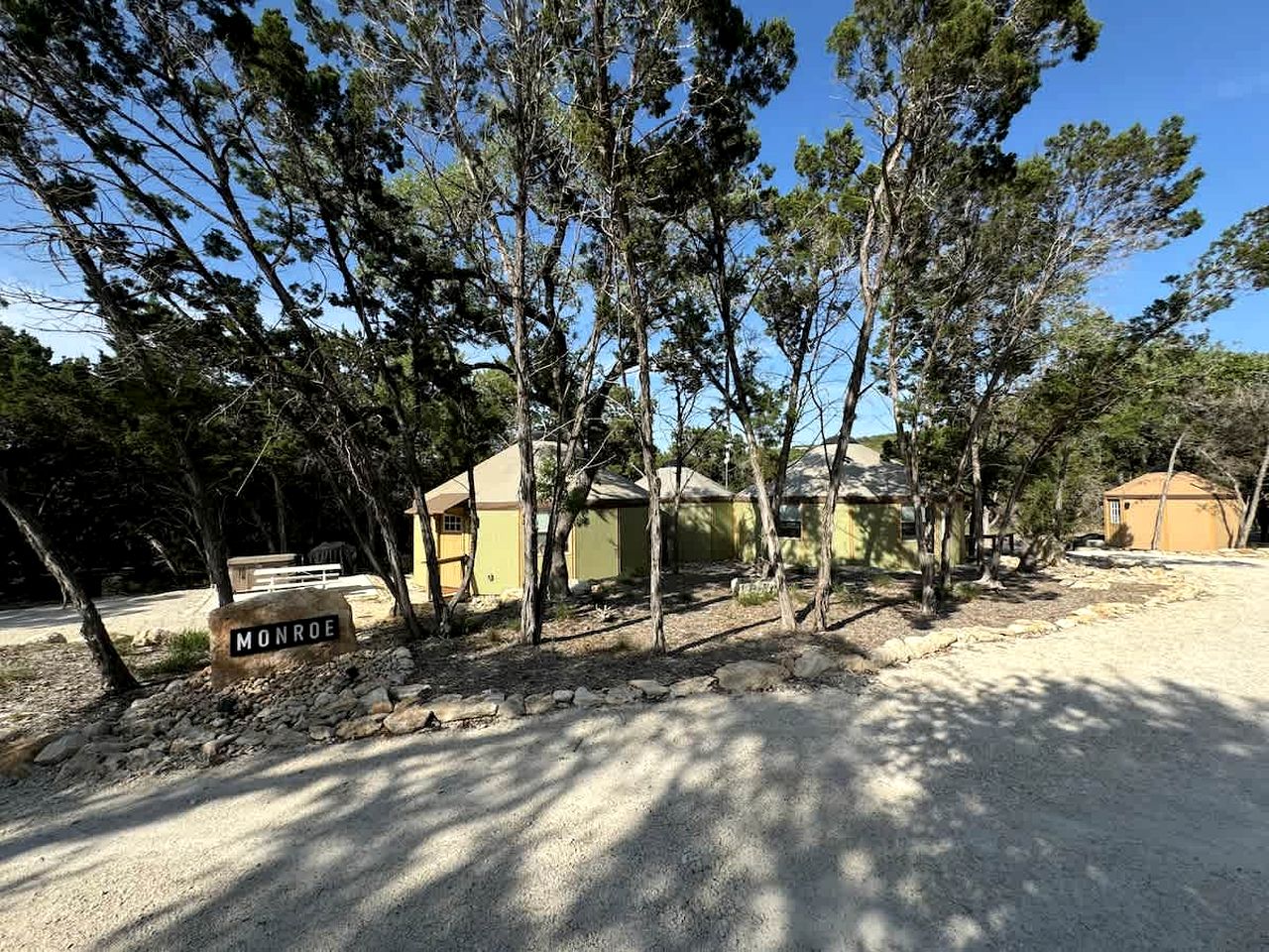 Luxurious Connected Yurt Cabins with Private Hot Tubs Near Canyon Lake, Texas Hill Country