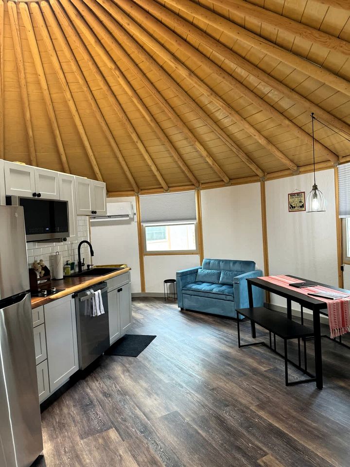 Luxurious Connected Yurt Cabins with Private Hot Tubs Near Canyon Lake, Texas Hill Country