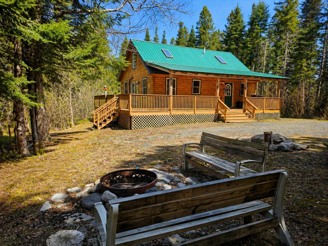 Rustic-Chic Cabin Getaway with Trails, Stream & Peaceful Setting in Shirley, Maine