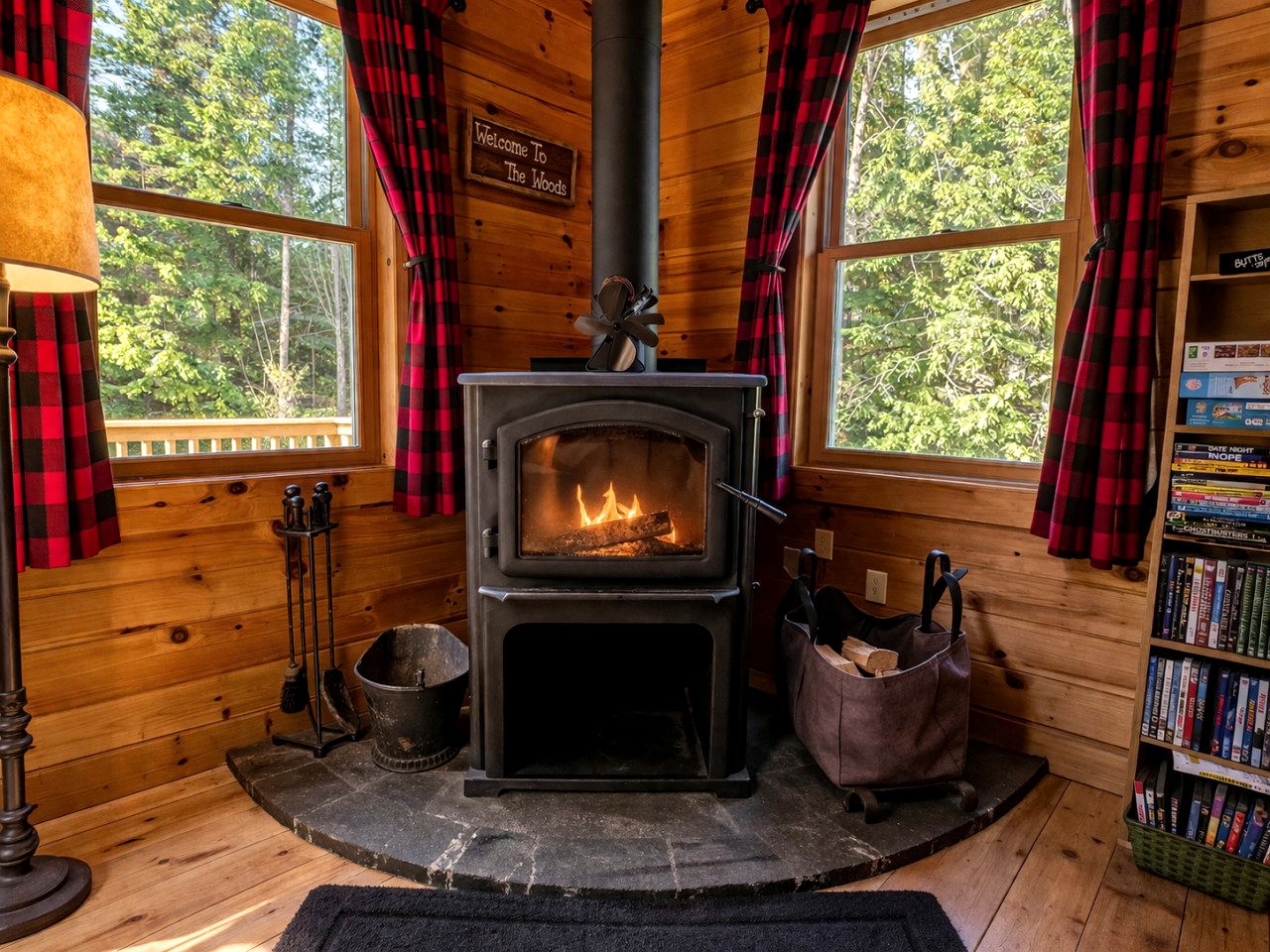 Rustic-Chic Cabin Getaway with Trails, Stream & Peaceful Setting in Shirley, Maine