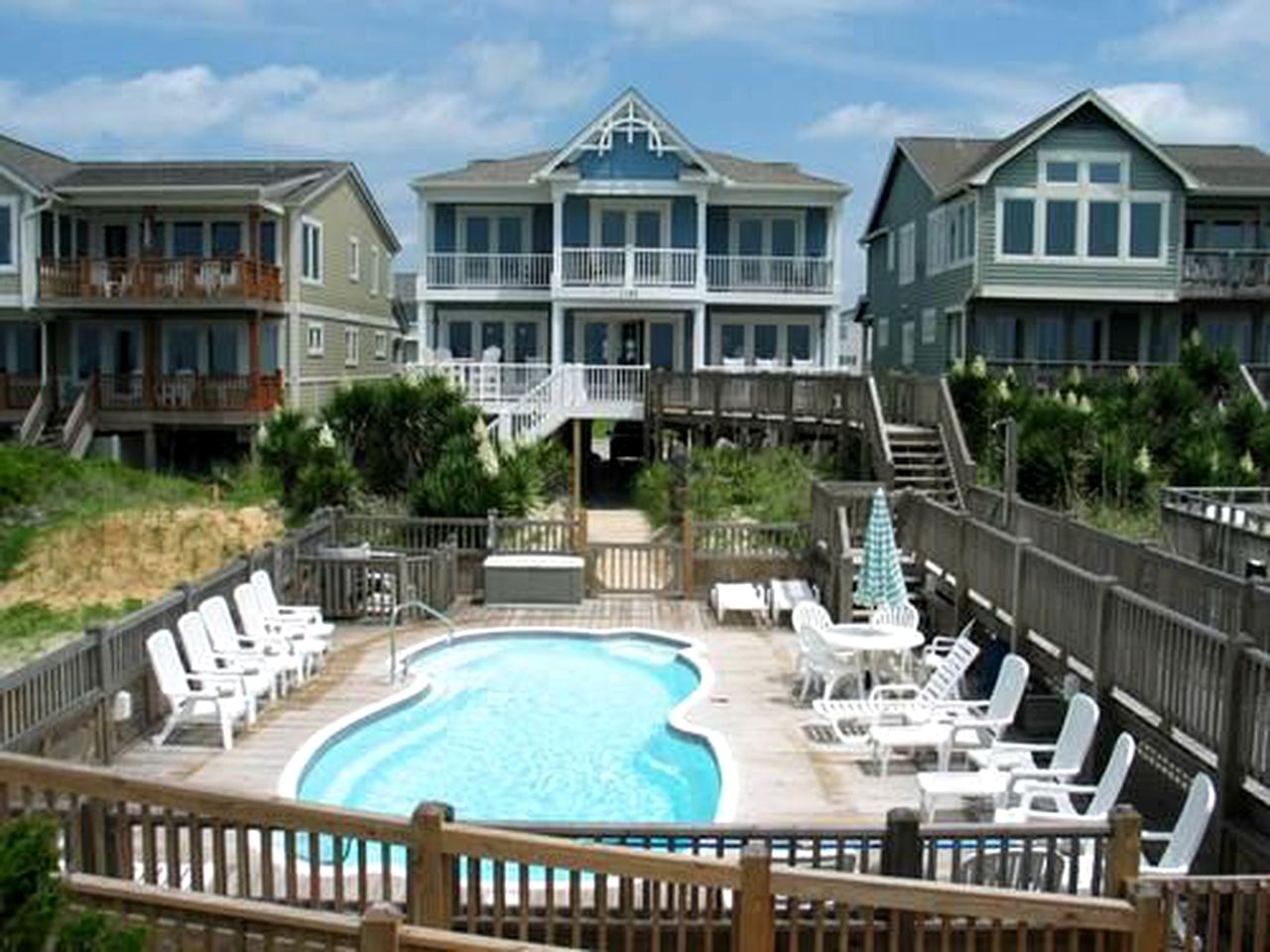 Oceanfront Group Rental with Private Pool near Holden Beach, North Carolina