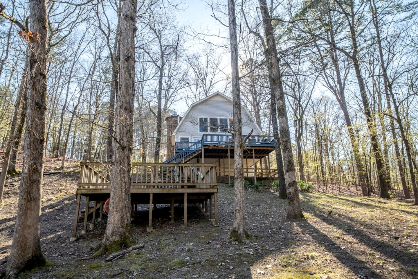 Riverfront Cabin with Deck and Rustic Charm in Arkansas