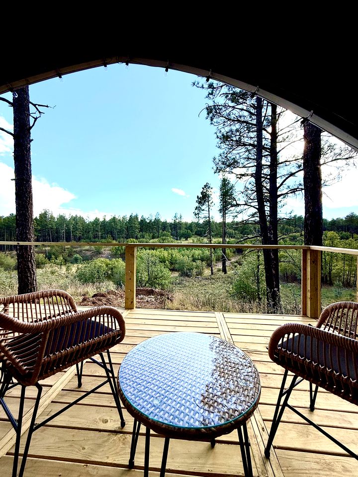 Cozy Family Glamping Escape with Heritage Orchard near Mountainair in Torreon, New Mexico