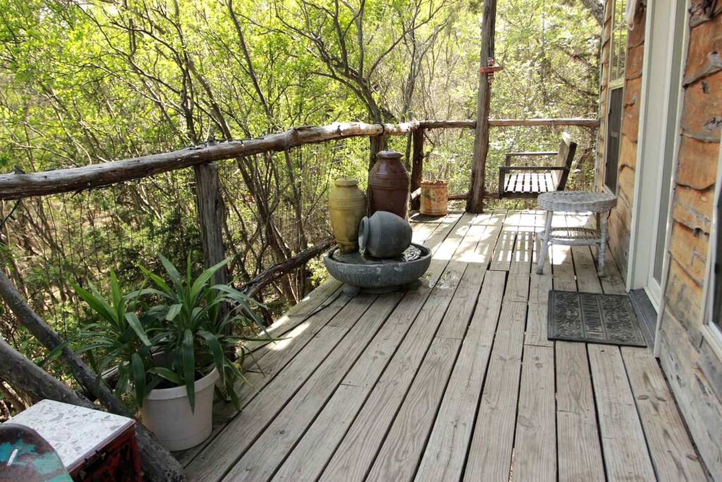 Two-Story Cabin Rental for Large Groups along Hamilton Creek in Marble Falls, Texas