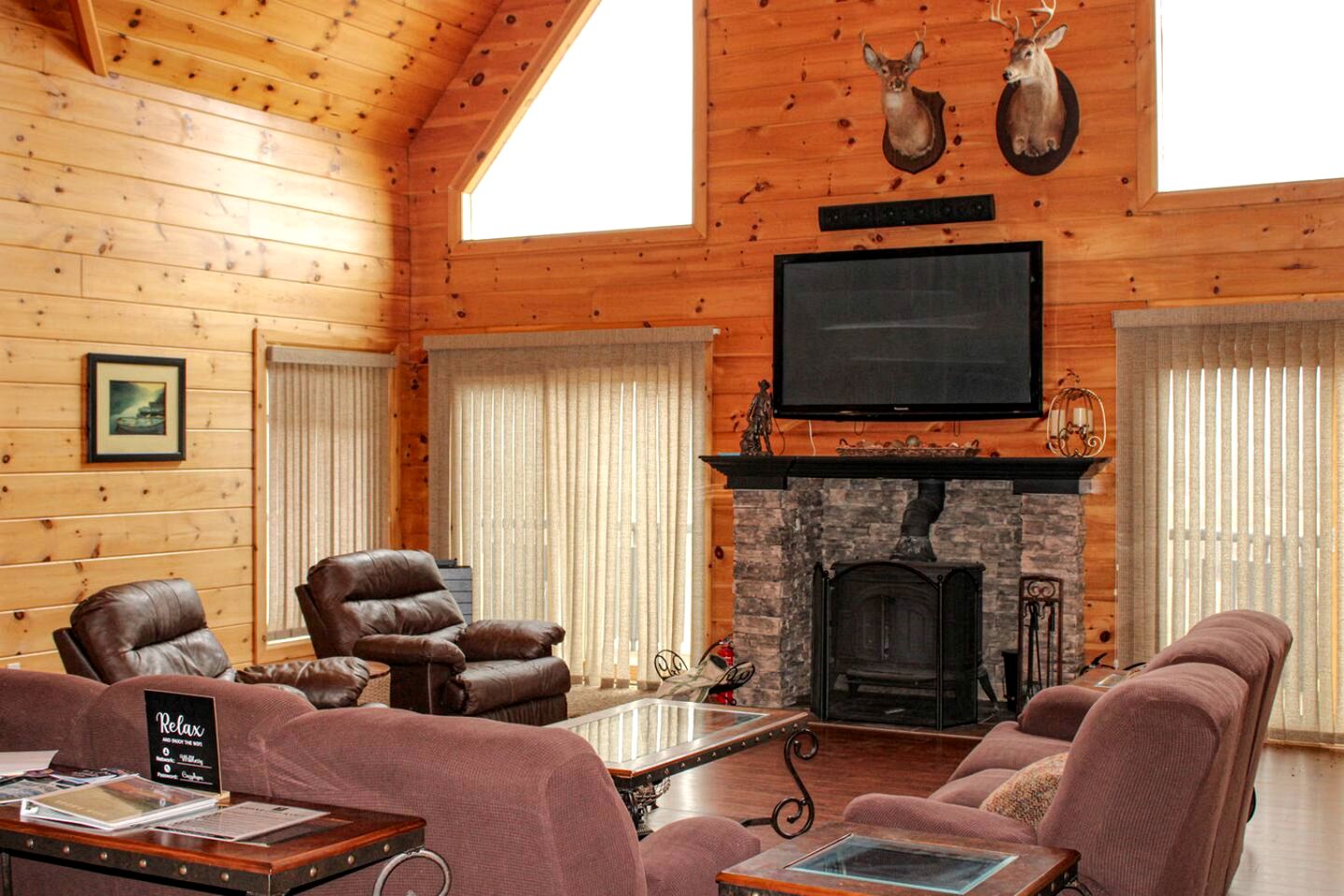 Expansive Getaway Designed for Gatherings with Game Room & Scenic Decks in Stamford, New York