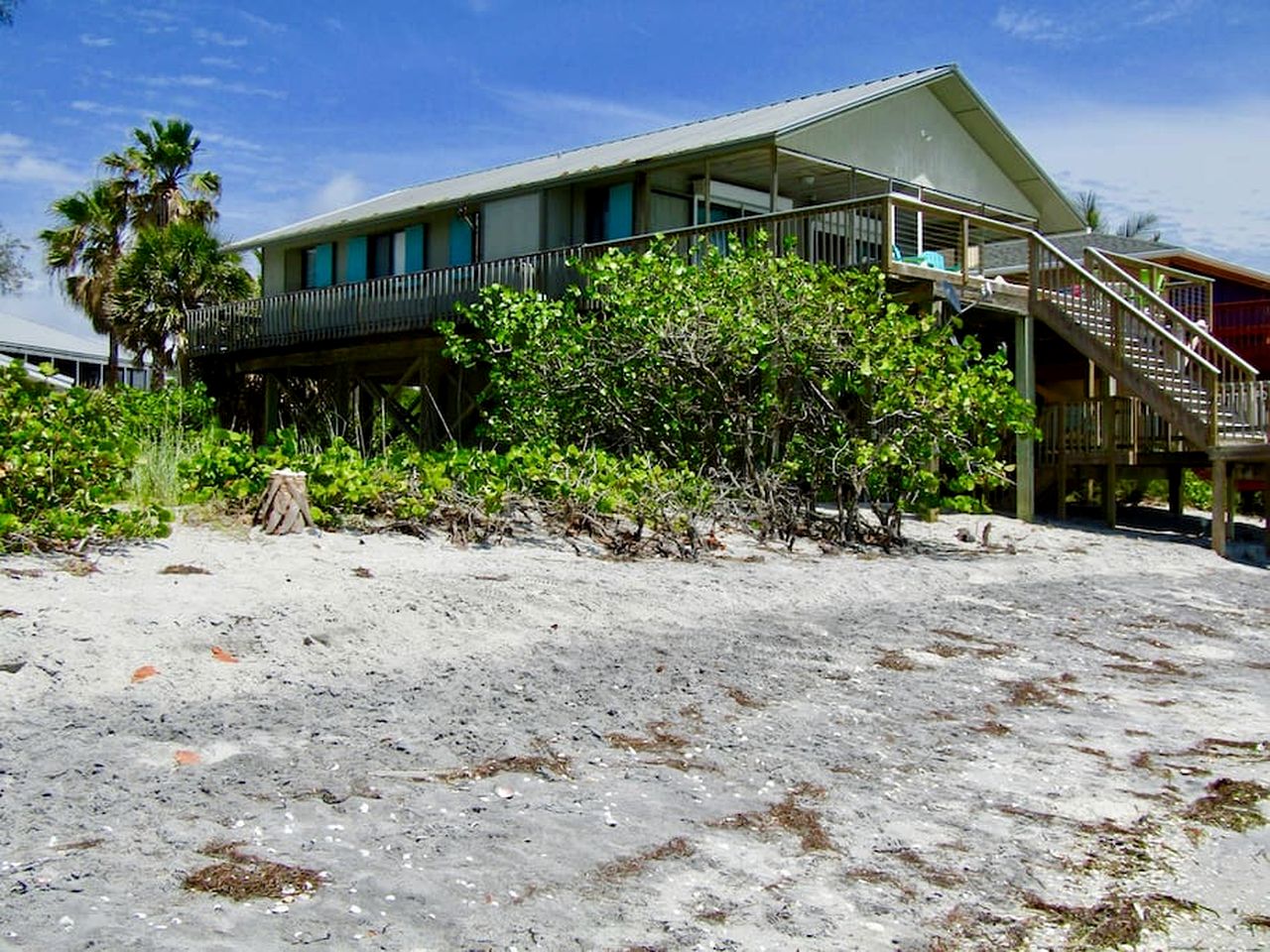 Stunning Secluded Beach House Right on the Sand for the Ultimate Relaxing Escape by the Coast on Little Gasparilla Island, Florida