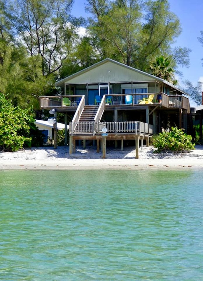 Stunning Secluded Beach House Right on the Sand for the Ultimate Relaxing Escape by the Coast on Little Gasparilla Island, Florida