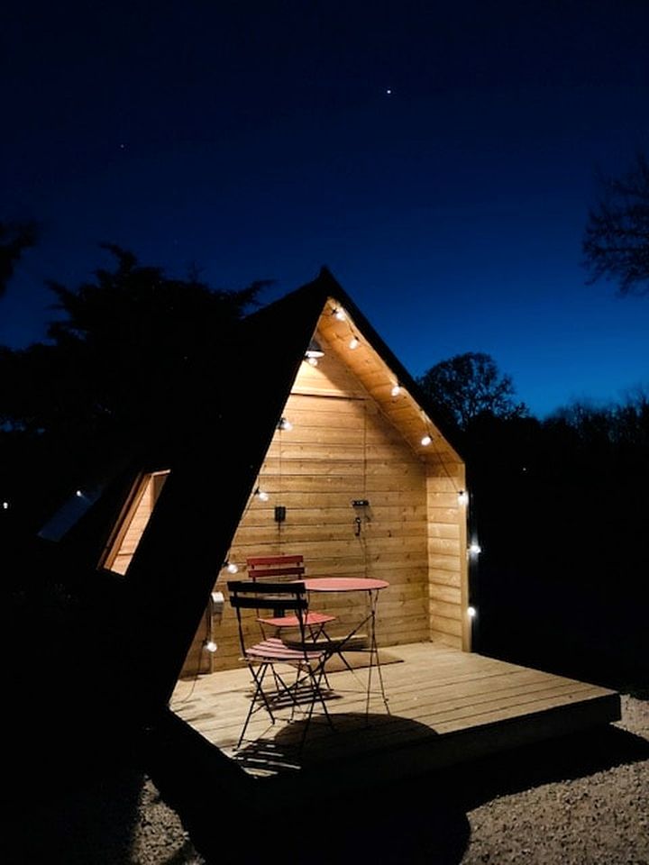 Peaceful Mini A-Frame Stay with Fire Pit & Grill in Humboldt, Kansas