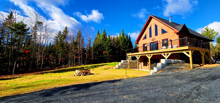 Amazing Wooden Cabin Surrounded by Trees in Greenville, Maine