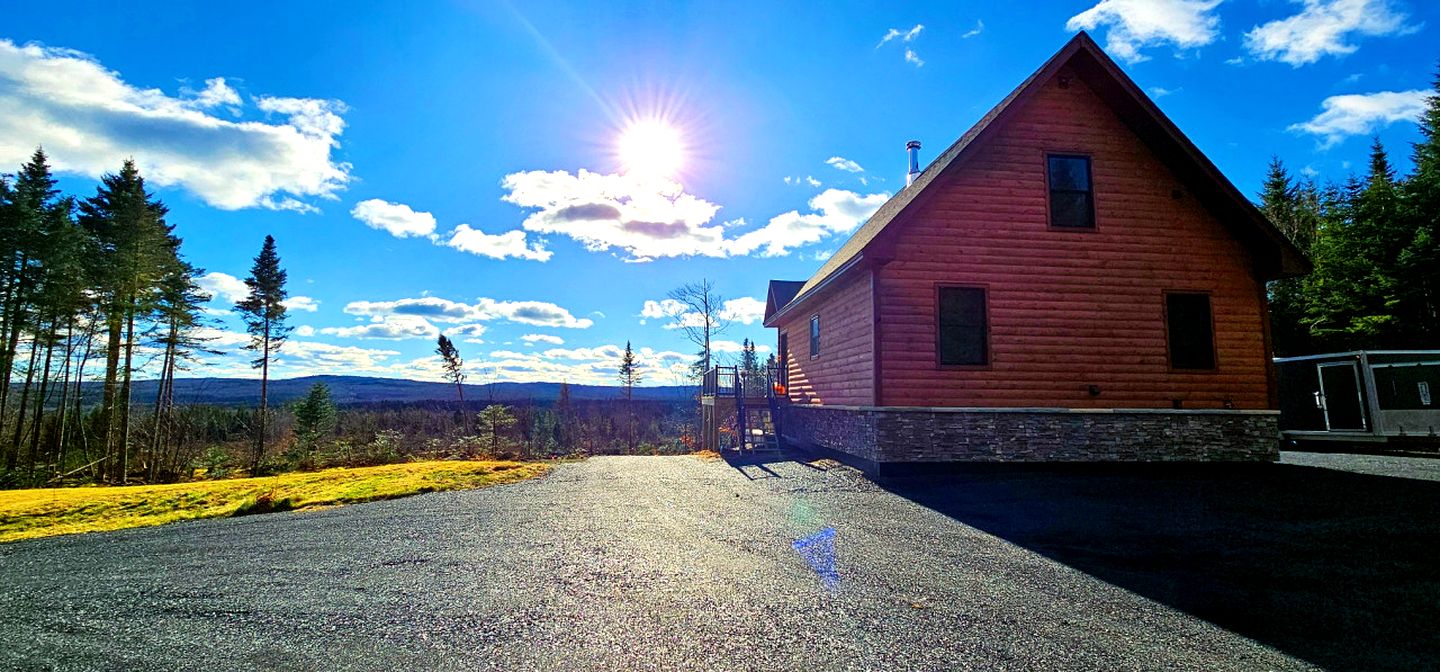 Amazing Wooden Cabin Surrounded by Trees in Greenville, Maine