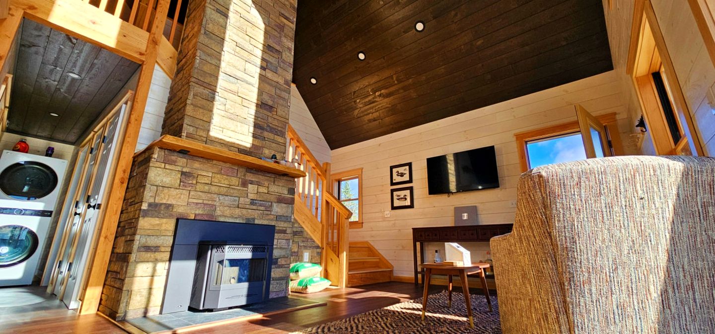 Amazing Wooden Cabin Surrounded by Trees in Greenville, Maine