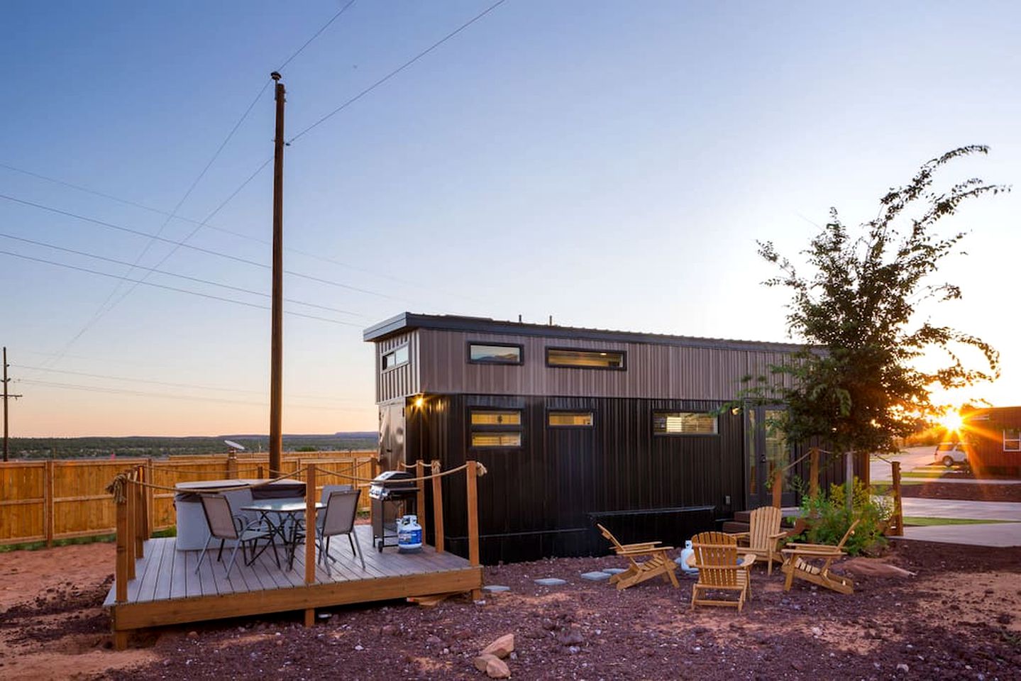 Under the Utah Stars: Experience Stargazing from Our Rooftop Deck Tiny House