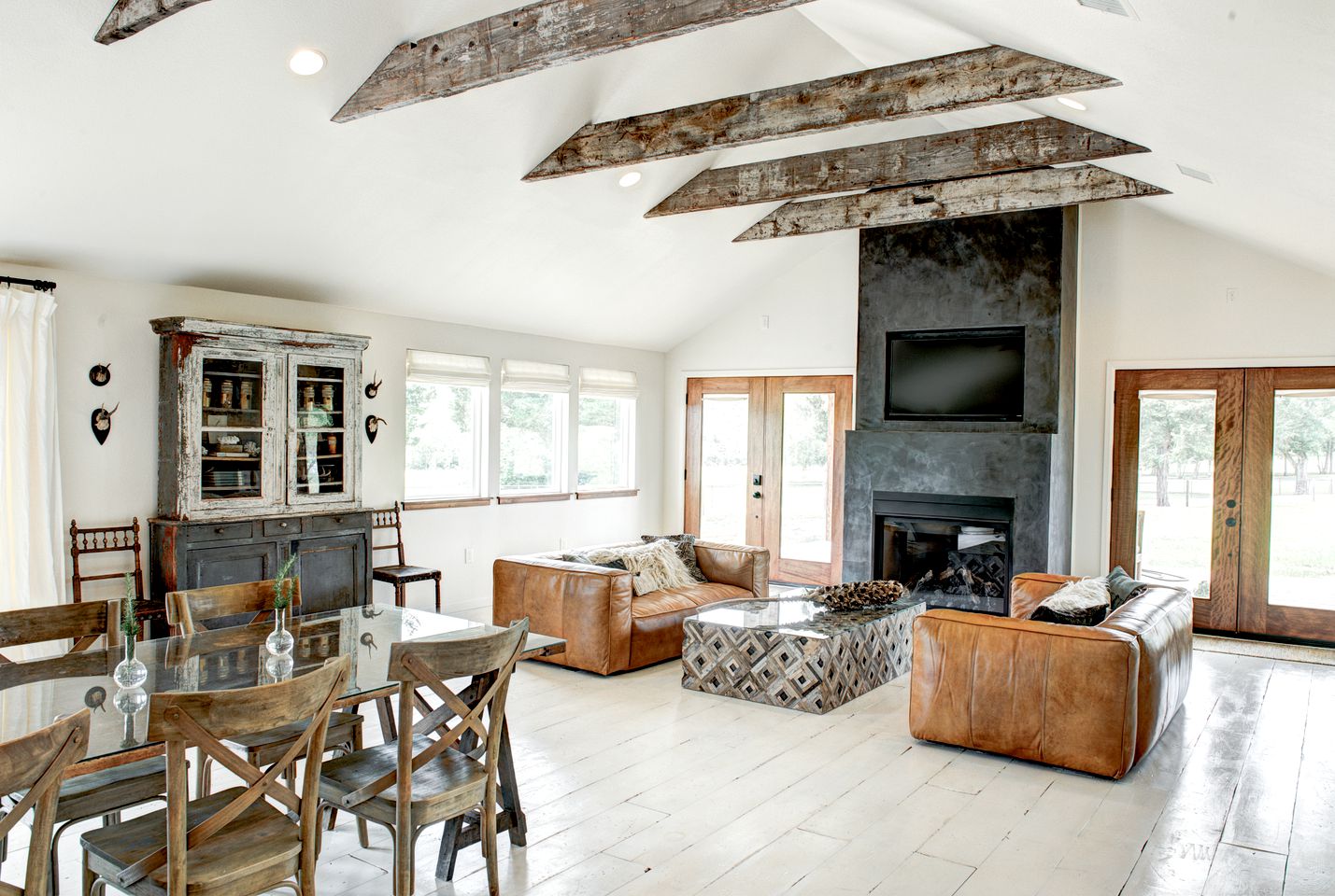 Modern Luxury Rental with Bohemian Decor near Antique Show in Round Top, Texas