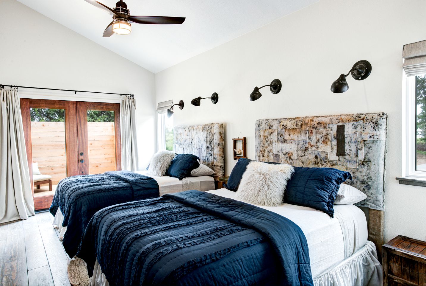 Modern Luxury Rental with Bohemian Decor near Antique Show in Round Top, Texas