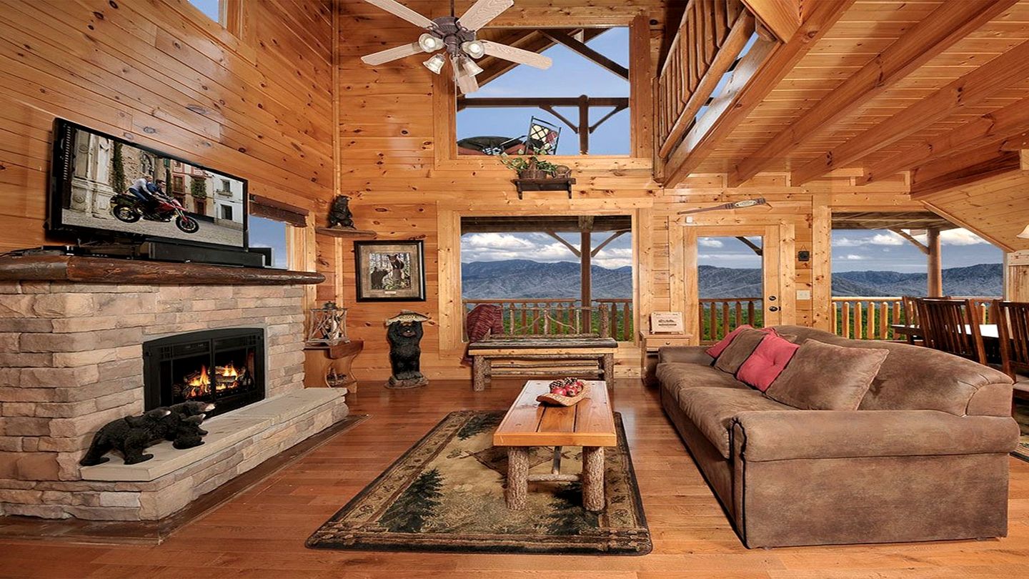 Modern Mountain Cabin Retreat with Game Room and Outdoor Pool in Sevierville, Tennessee