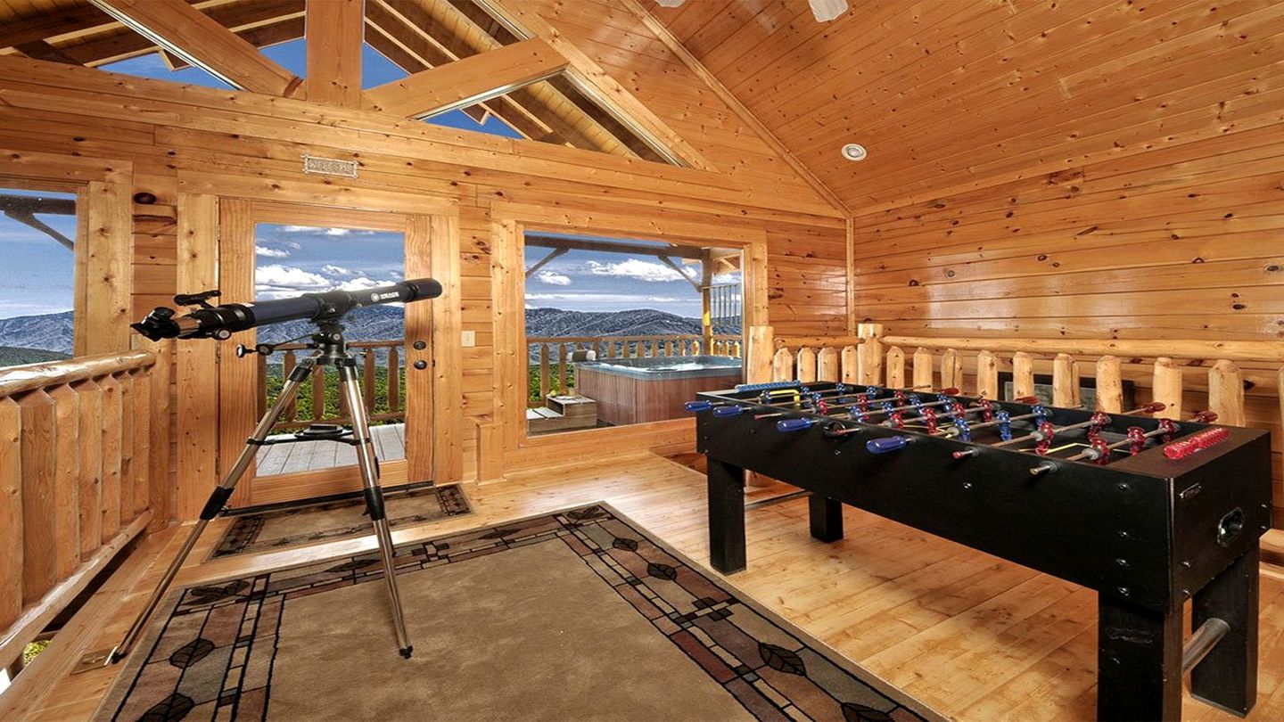 Modern Mountain Cabin Retreat with Game Room and Outdoor Pool in Sevierville, Tennessee