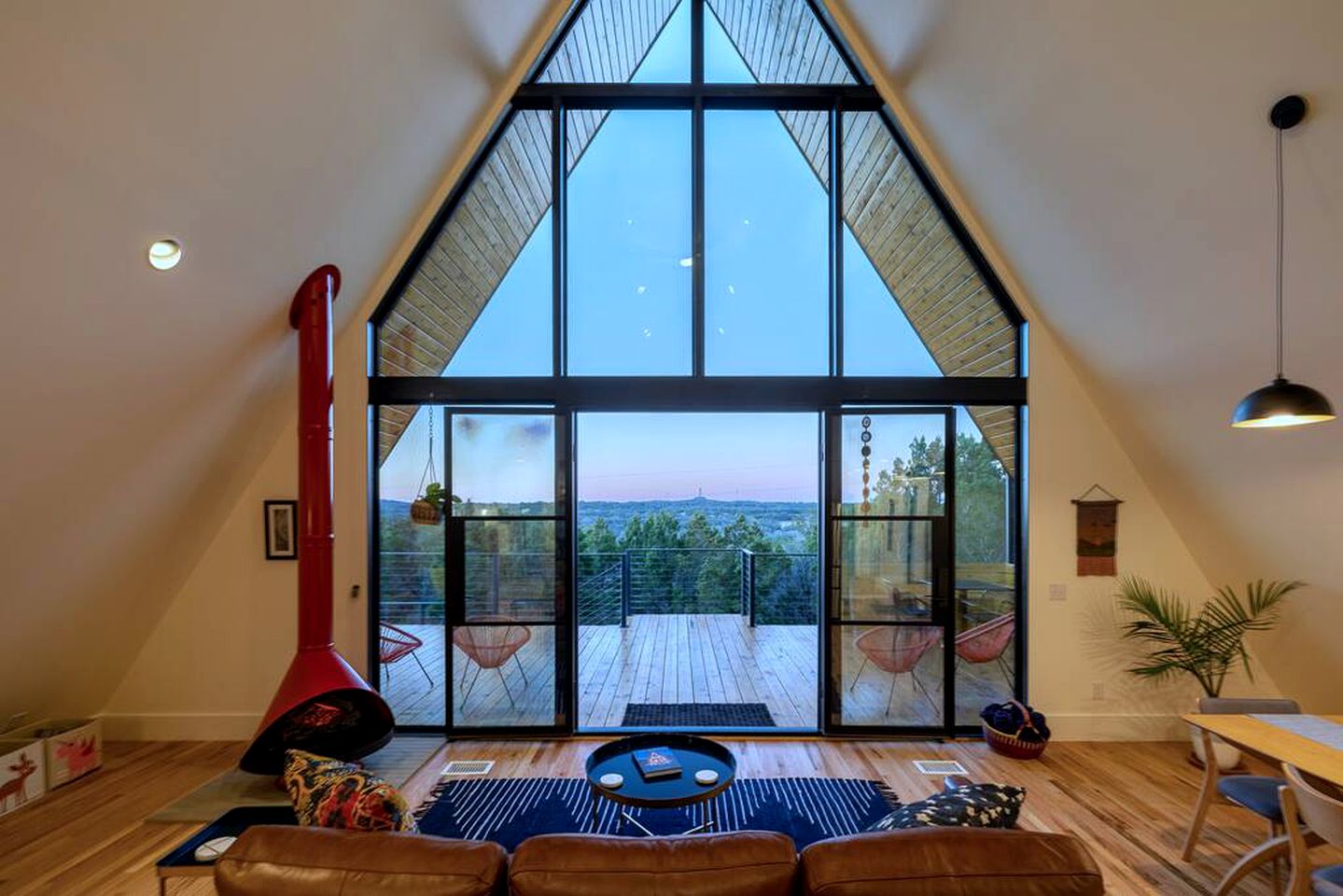 Modern and Secluded A-Frame with a Hot Tub for a Romantic Texas Hill Country Getaway