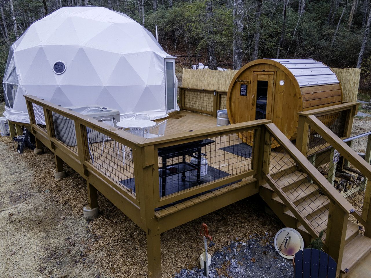 Luxury Wellness Dome with Private Sauna, Hot Tub & Cold Plunge Near Pisgah National Forest | Balsam Grove, North Carolina