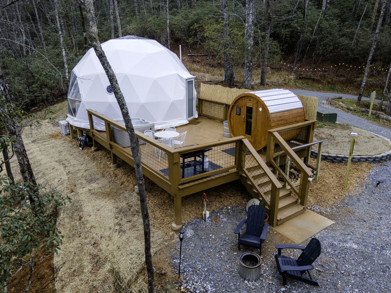 Luxury Wellness Dome with Private Sauna, Hot Tub & Cold Plunge Near Pisgah National Forest | Balsam Grove, North Carolina