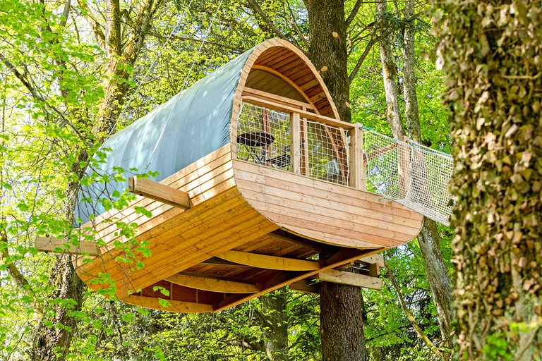 Tree House perched between the branches near Grenoble, France