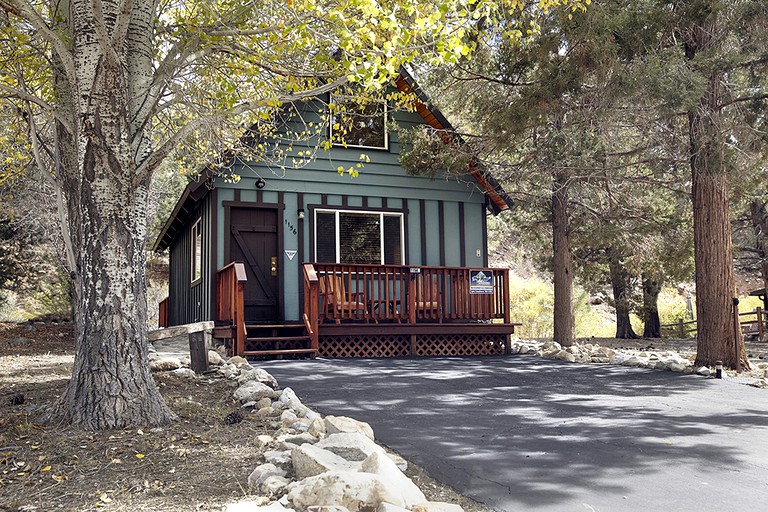 Cabins in Big Bear City for luxury camping near San Bernardino Forest, California.