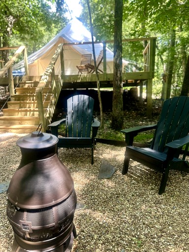 Cozy Glamping Tents Nestled in a Serene Forest Near Gentry, AR