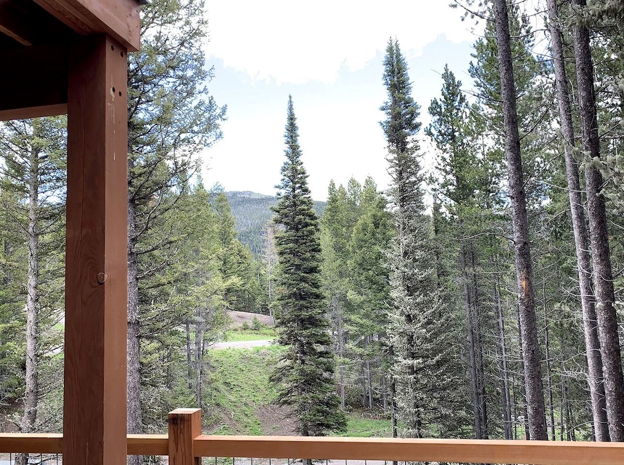 Mountain Cabin with Elegant Chic Interior and Deck in Montana