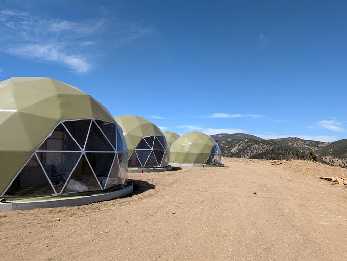 Scenic Geodesic Dome Retreat with Stargazing Views near Black Hawk, Colorado