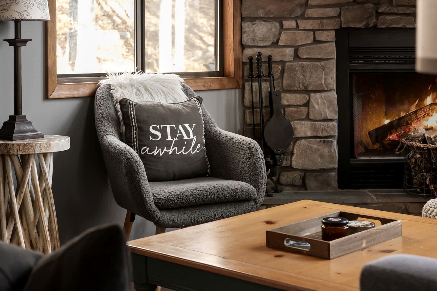 Beautiful A Frame Surrounded by Trees and Fire Pit Provided in Rock Gap, West Virginia