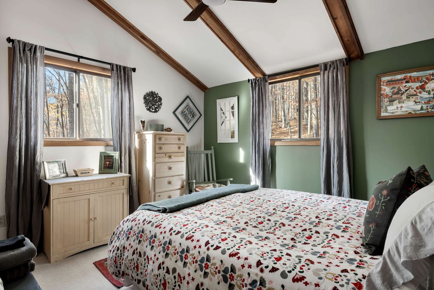 Beautiful A Frame Surrounded by Trees and Fire Pit Provided in Rock Gap, West Virginia