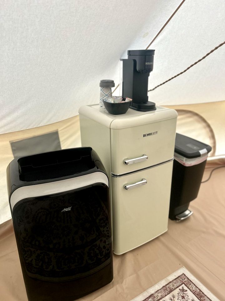 Enchanting Mountain Glamping Tents with Elevated Decks and Fire Pit Near Gentry, AR