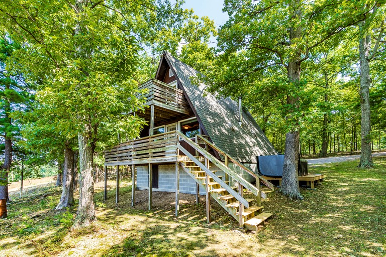 Traditional A-Frame Cabin with Stunning Views, Hot Tub, Deck, Grill and Fire Pit Near Cacapon State Park in Berkeley Springs, WV | A-Frames (Berkeley