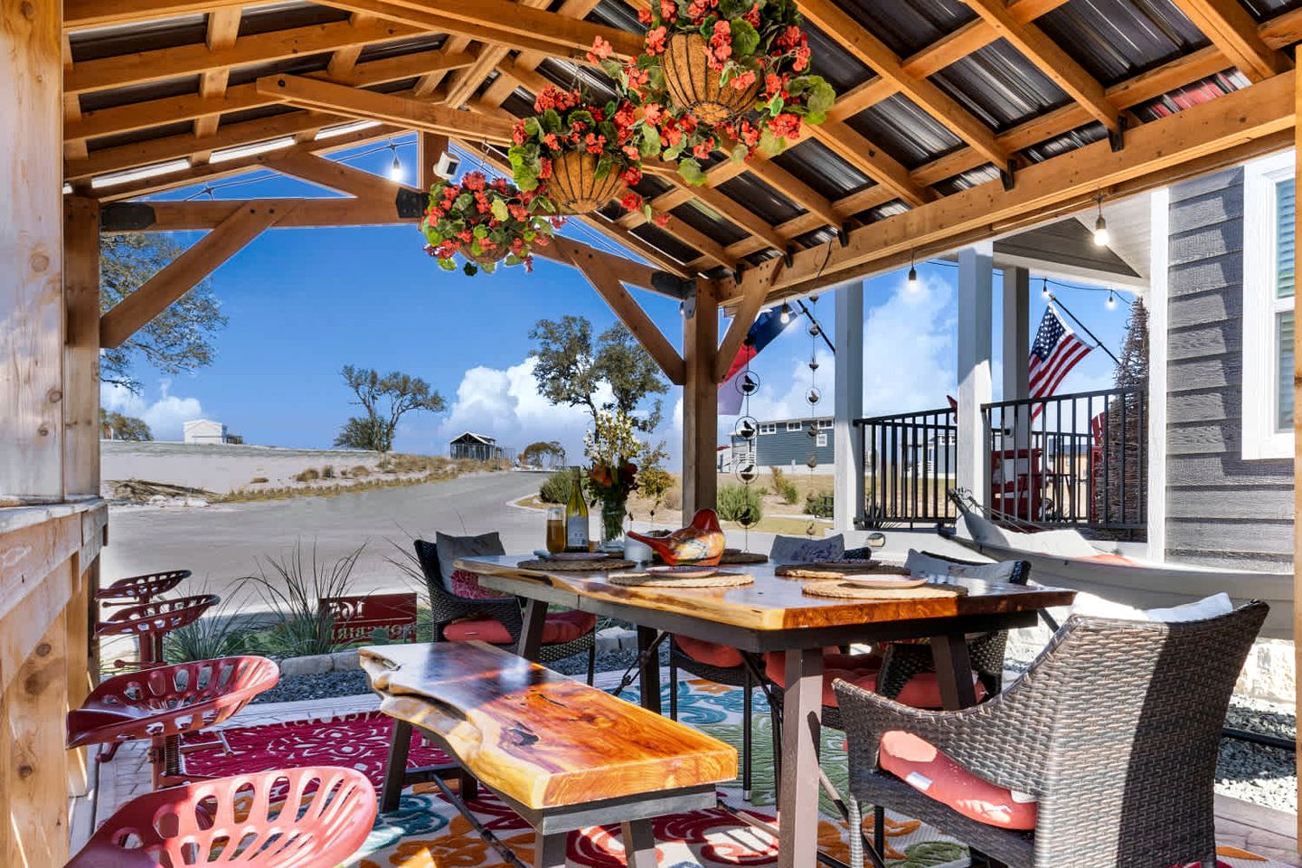 Stylish and Whimsical Tiny Home Retreat with Private Outdoor Oasis, Fire Pit, and Starry Hill Country Views Near Fredericksburg, TX
