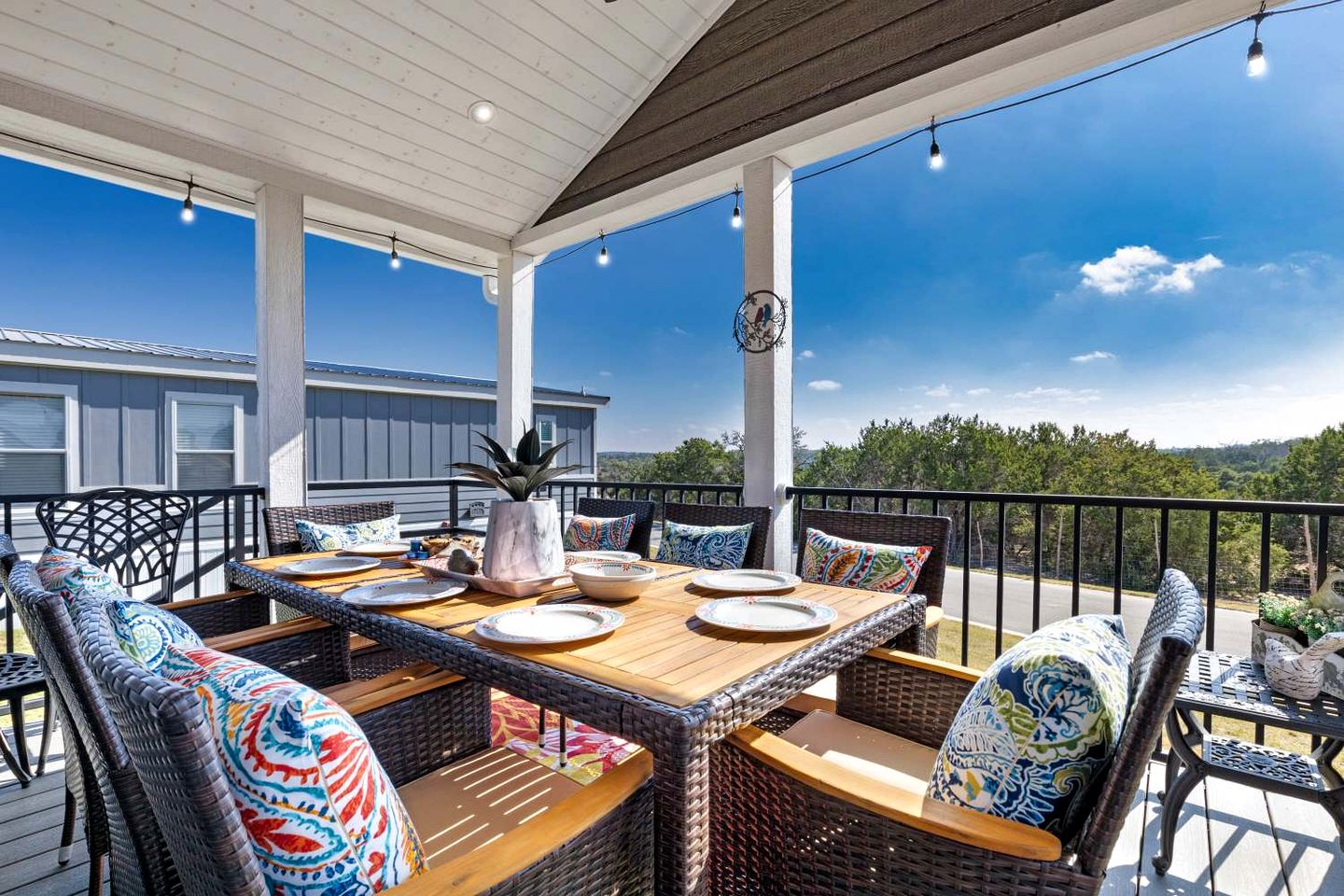 Stylish and Whimsical Tiny Home Retreat with Private Outdoor Oasis, Fire Pit, and Starry Hill Country Views Near Fredericksburg, TX