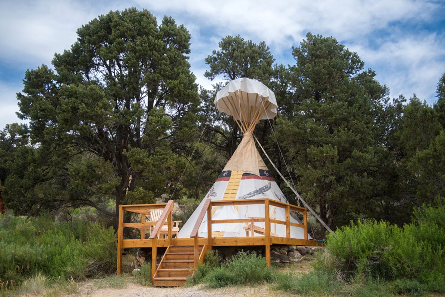 Traditional Native American Tipi in Scenic Canyon Country, Utah