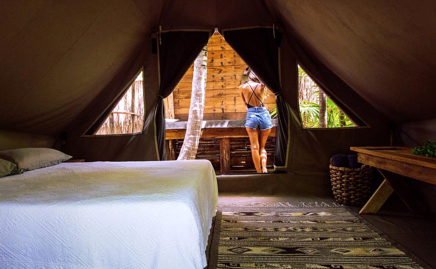 Unique Camping Accommodation Rental  with Sun Terrace in Tulum, Mexico