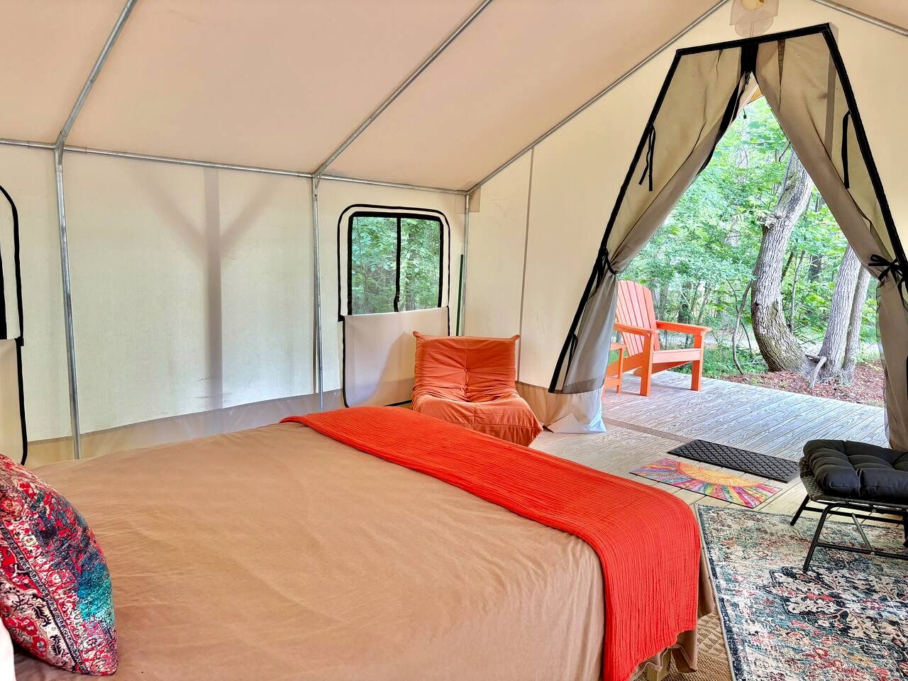 Cozy Glamping Tent with Farm Experience Near Kerr Lake, North Carolina