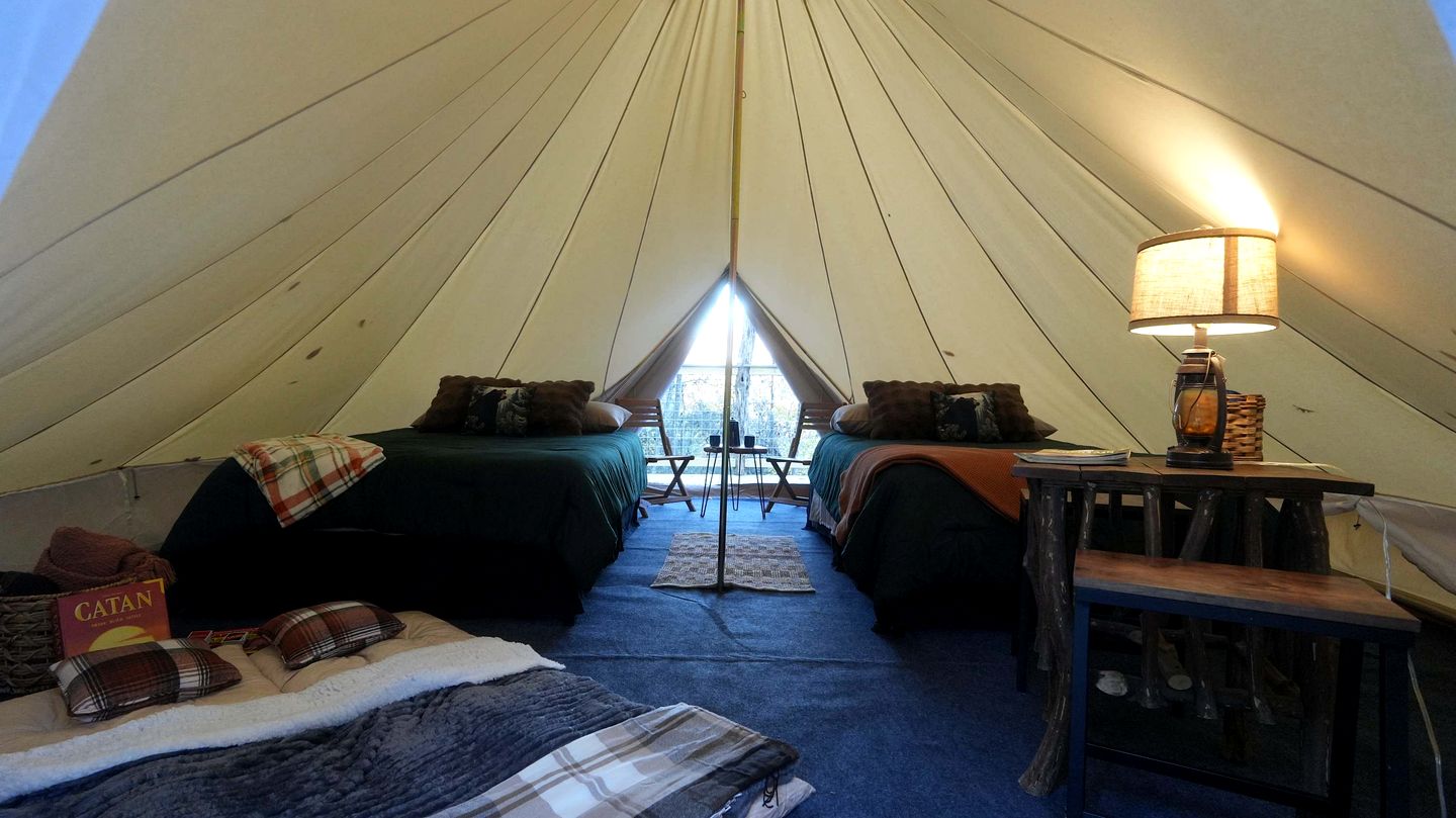 Nature Meets Luxury Glamping with Secluded Deck, Hot Tub, and Fire Pit in Waynesville, North Carolina